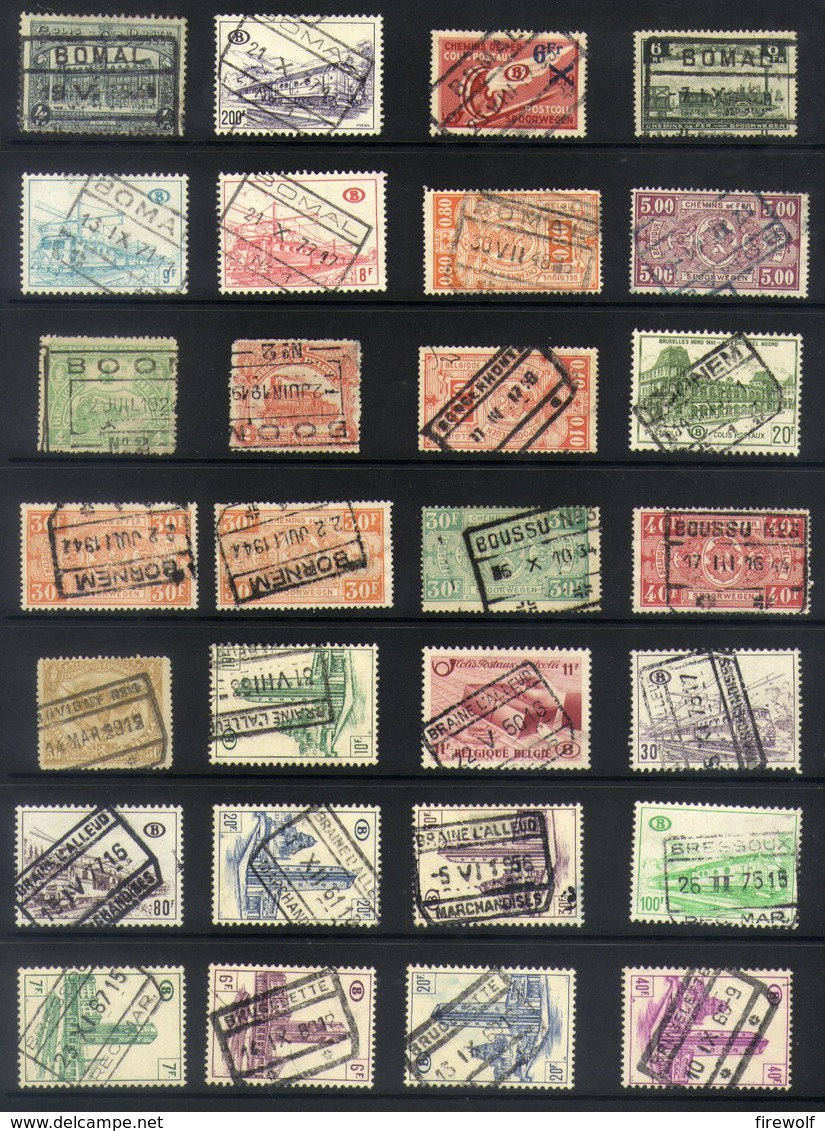 Y39 - Belgium - Railway Parcel Stamps - Used Lot - Autres & Non Classés