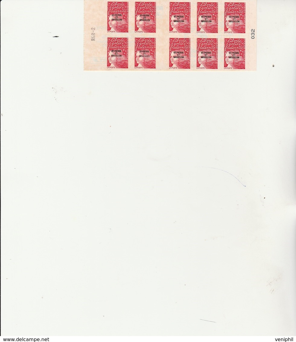 ST PIERRE ET MIQUELON -  CARNET N° 675 TTB - ANNEE 1998- COTE : 20 € - Carnets