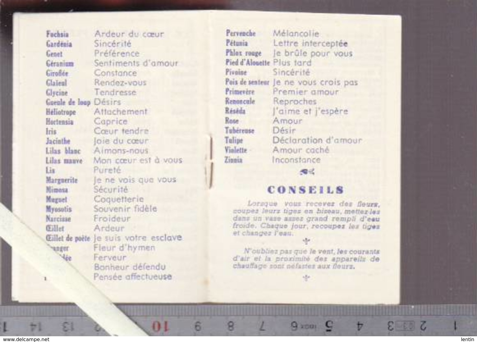 Calendrier Petit Format 1957 - Fleuriste Raphel Niort Deux Sevres - Avec 2 Pages Langage Des Fleurs - Small : 1941-60
