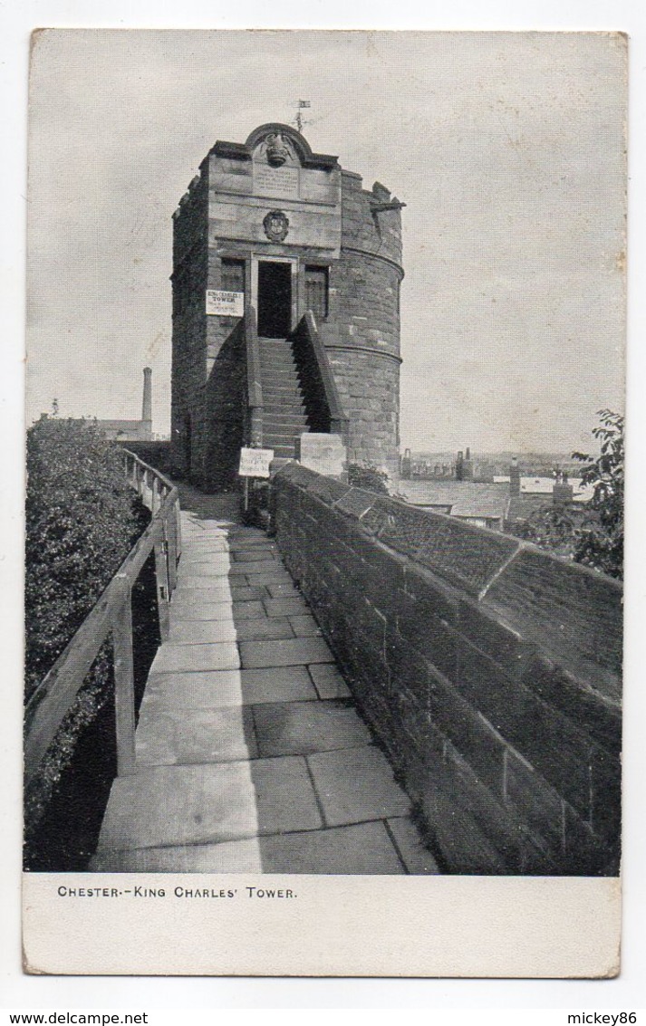U-K --  CHESTER --1909---King Charles Tower--timbre --cachet - Chester