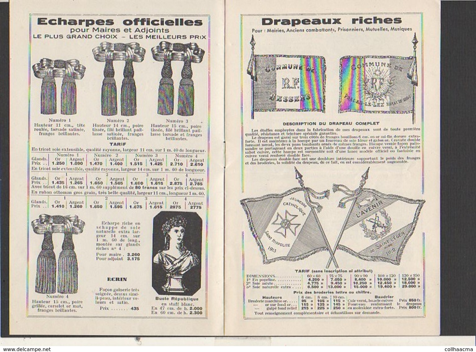 Publicité Env.1925 Catalogue Fabrique Echarpes,Drapeaux,Médailles,équipement Corbillards "M. Grandin" à Montpeller" - Publicités