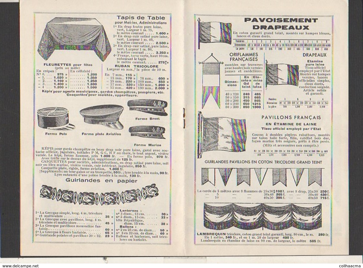 Publicité Env.1925 Catalogue Fabrique Echarpes,Drapeaux,Médailles,équipement Corbillards "M. Grandin" à Montpeller" - Werbung