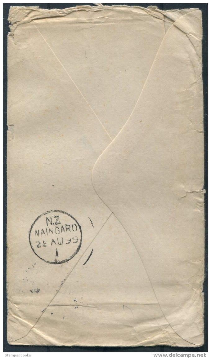 1899 New Zealand Tasmania Hobart 'Postage Paid' Cover 'UNDELIVERABLE' - Waingaro, Auckland - Briefe U. Dokumente