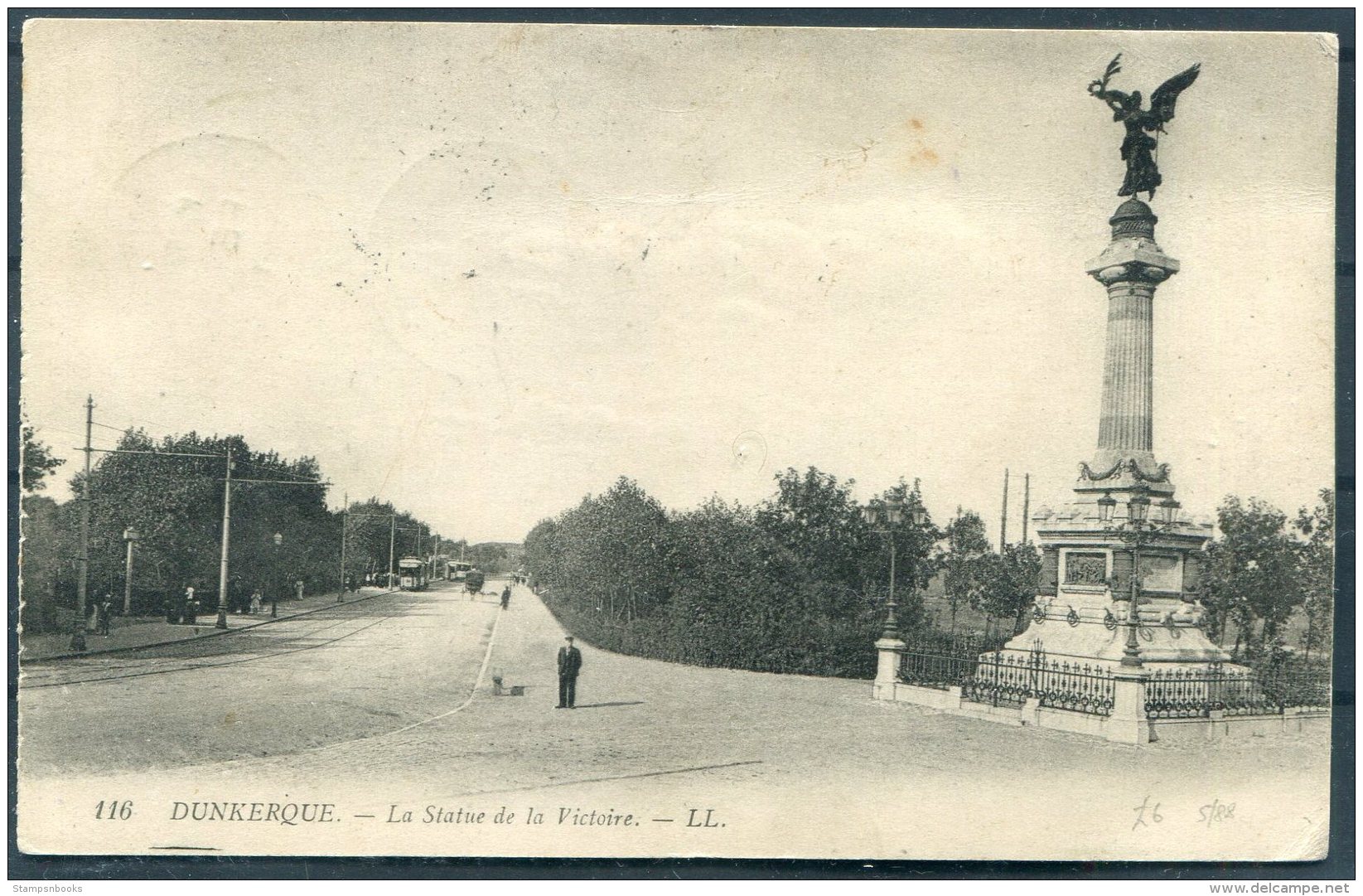 1911 New Zealand GB France Dunkirtk Postcard - Port Chalmers, Postage Due, Taxe, To Pay - Lettres & Documents