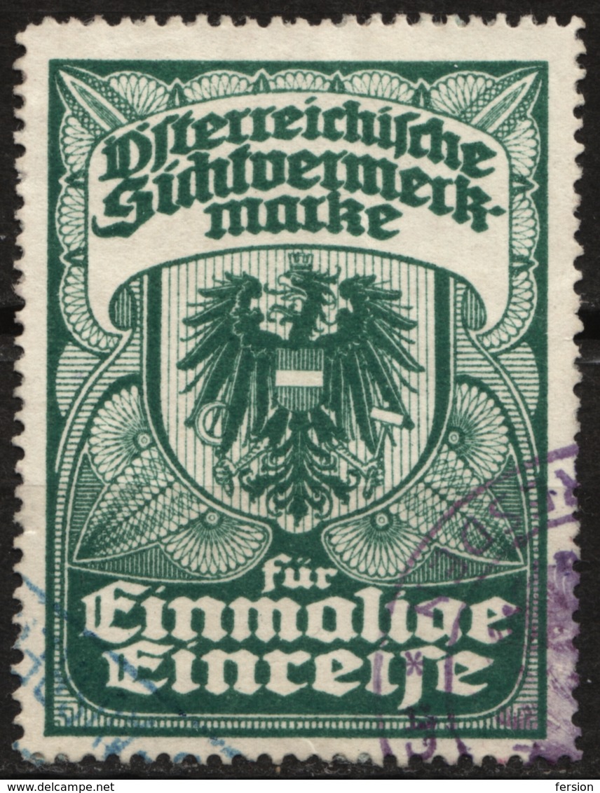 Visa Consular Stamp Austria Sichtvermerk Marke - Einmaligen Durchreise - Revenue Tax Stamp - Revenue Stamps
