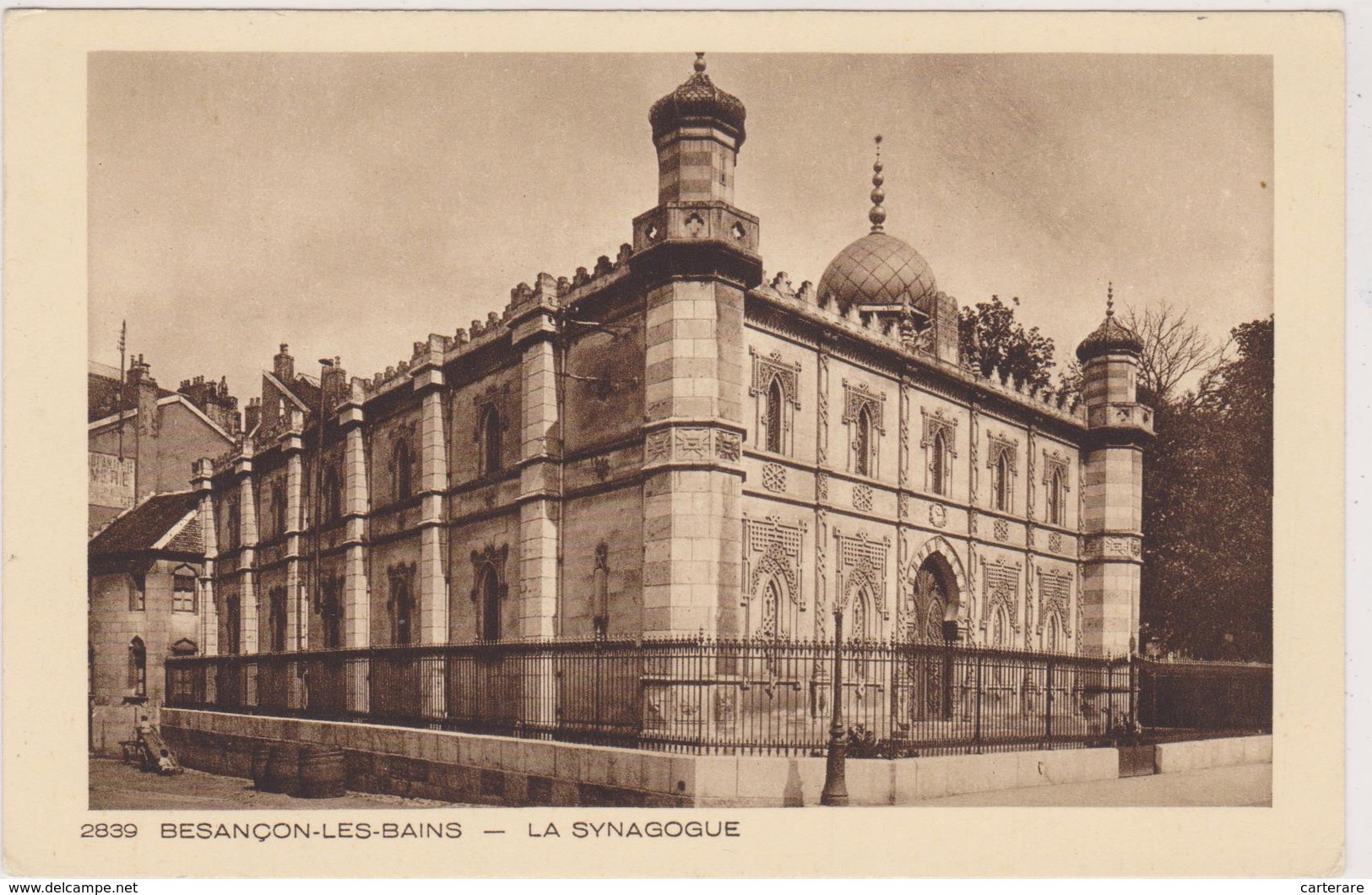 Cpa La Synagogue De Besançon- Les Bains (monument D'époque) Judaisme,monothéiste,monothéisme - Judaika
