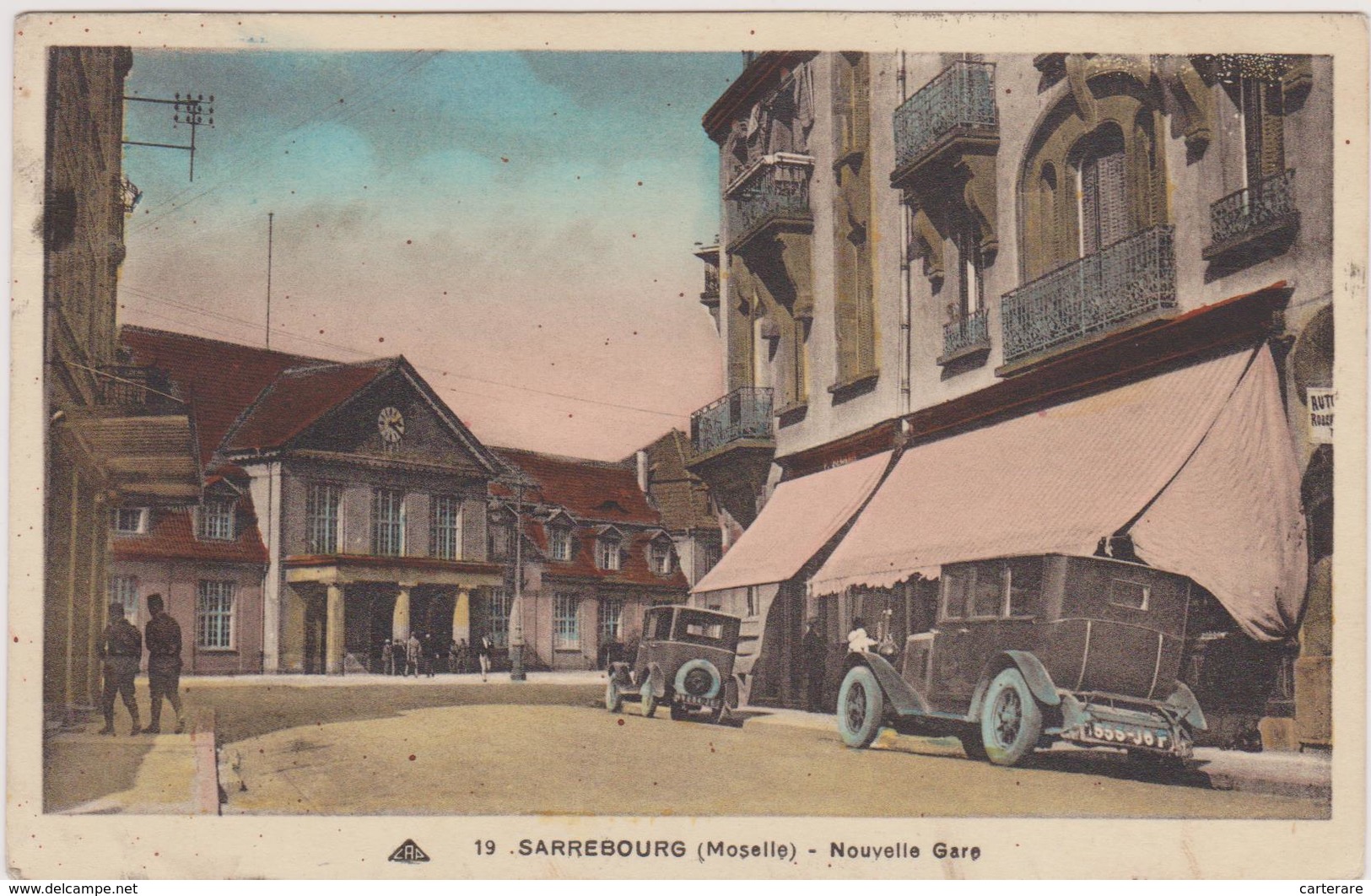 Cpa ,sarrebourg, Moselle, La Nouvelle Gare ,avec Voitures  D'époques,rare,edition Cantine Muller,rare - Sarrebourg