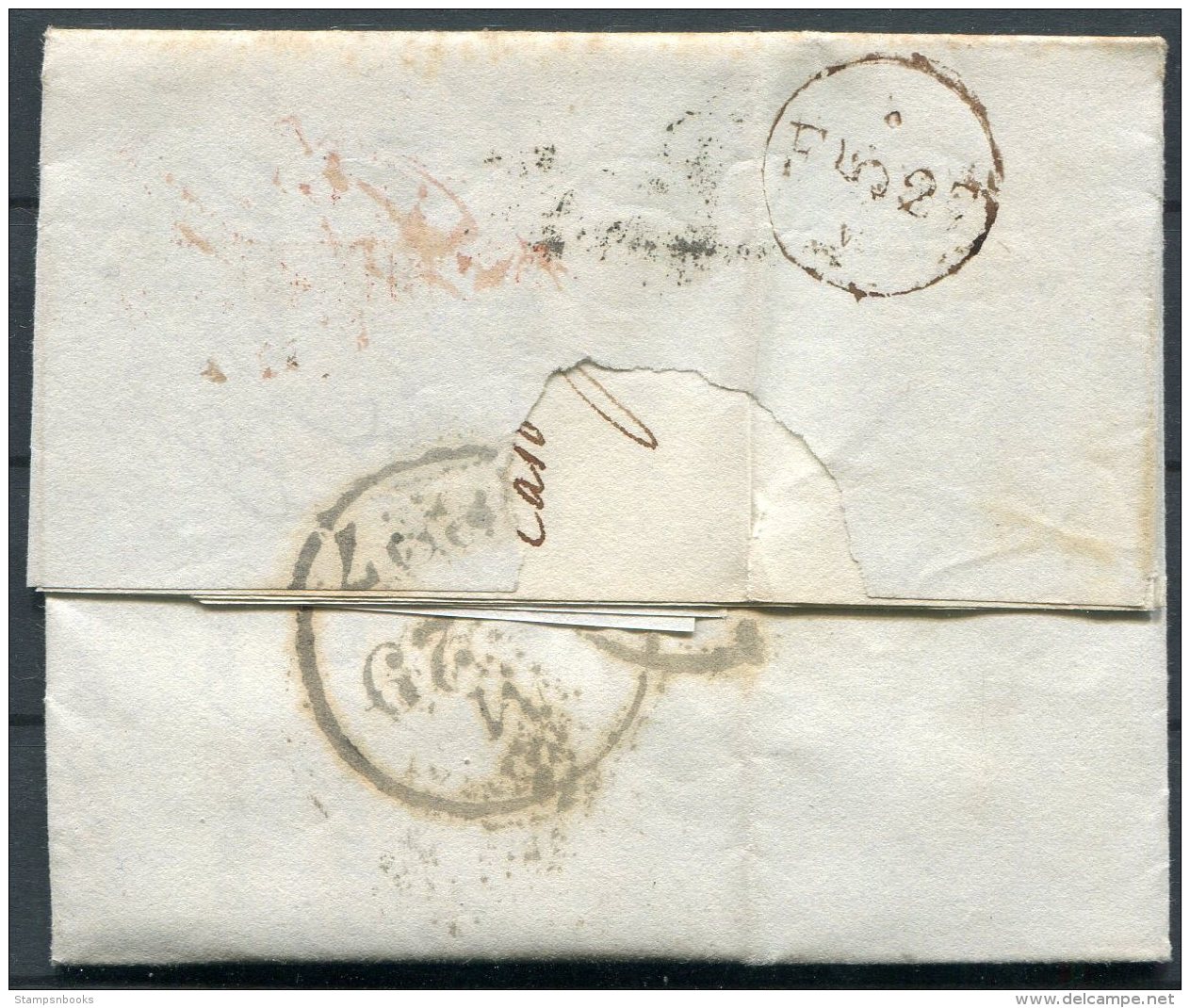 1827 GB London Entire - Madrid, Spain - ...-1840 Prephilately