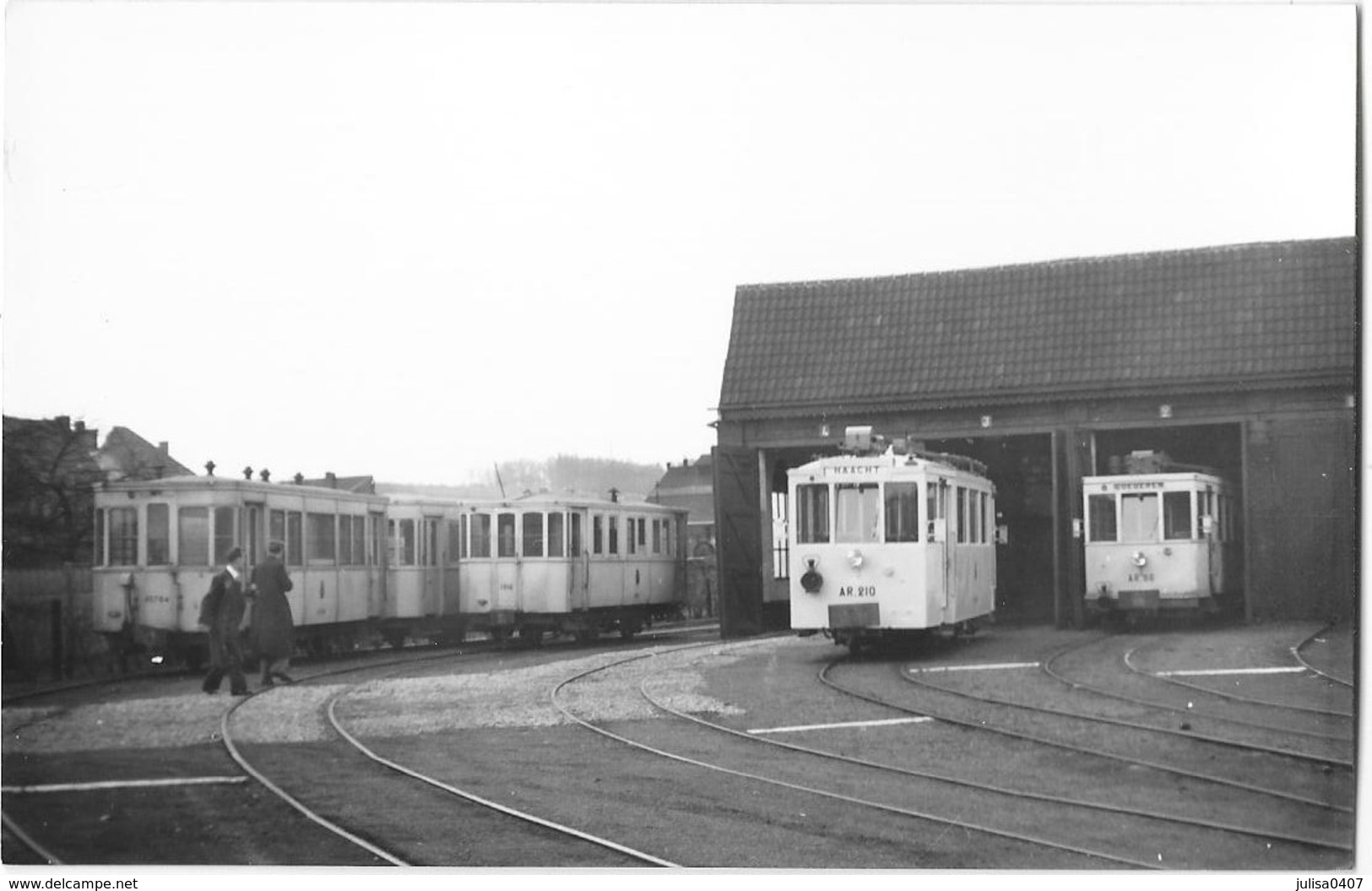 WESTERLO (Belgique) Photographie Format Cpa Dépot  Tramways électriques 1950 - Westerlo