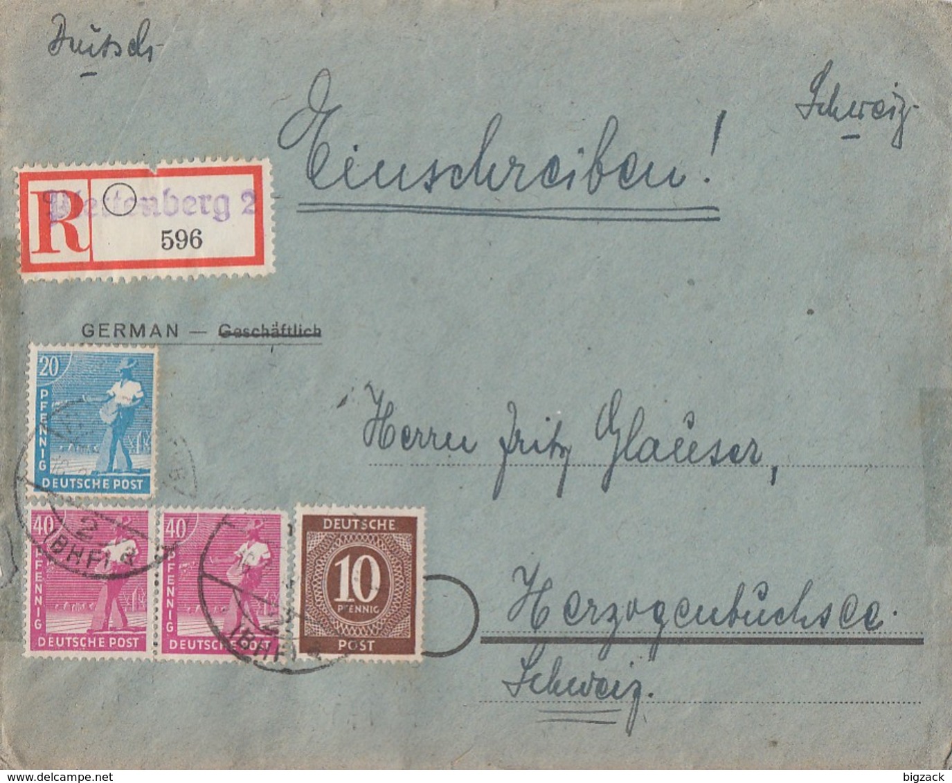 Gemeina. R-Brief Mif Minr.918,950,2x 954 Plettenberg Gel. In Schweiz - Sonstige & Ohne Zuordnung