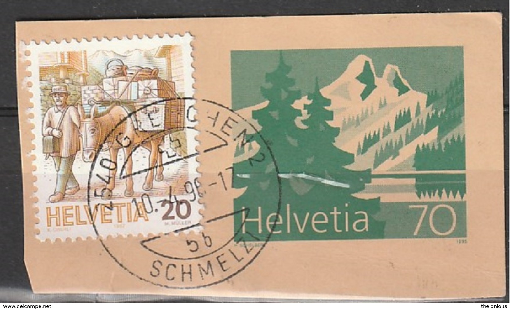 * Svizzera Frammento Di Postkarte / Cartolina Postale (vedi Scan) - Altri & Non Classificati