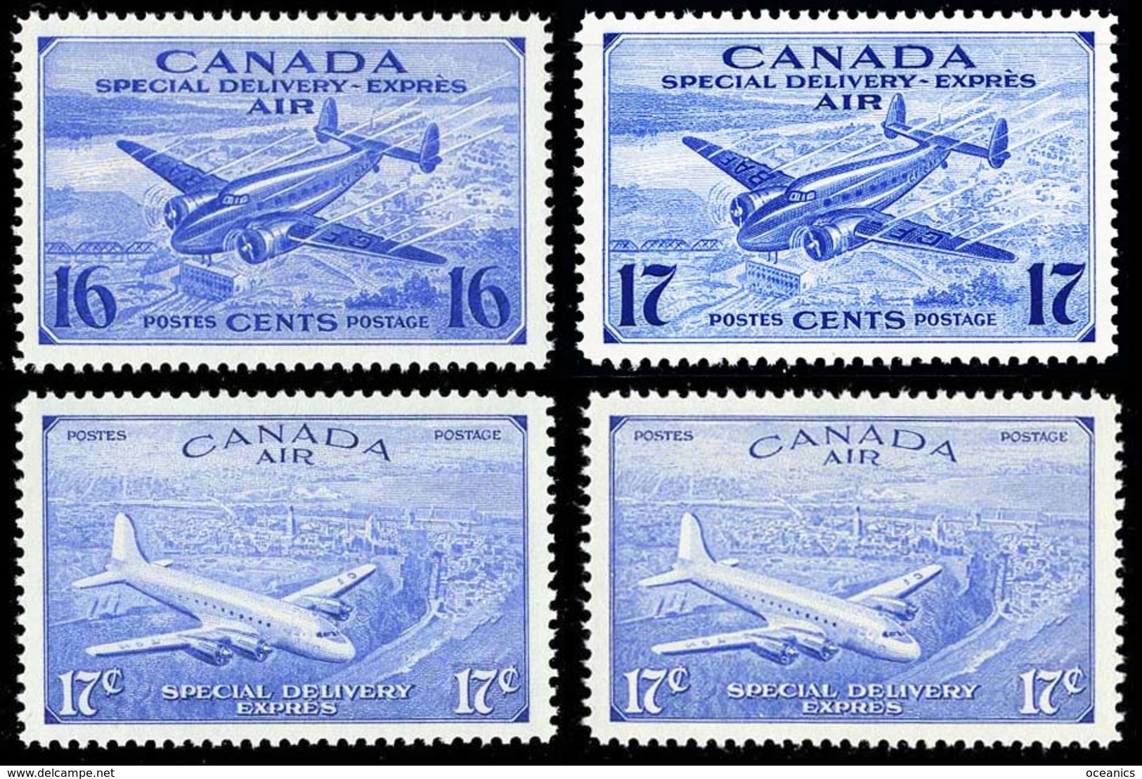 Canada (Scott No.CE1-a - Postes Aériennes Speciale / Airmail Special Delivery) [**] Set - Poste Aérienne