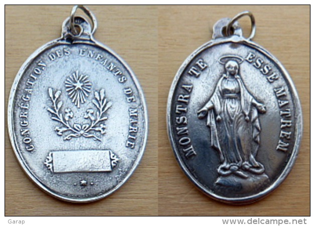 NM-504Médaille En Ag(poinçon) Monstra Te Esse Matrem Congrégation Des Enfants De Marie - Religion & Esotérisme