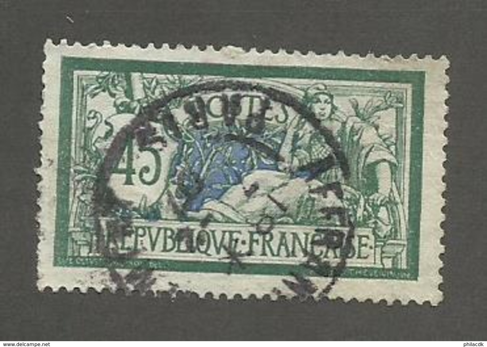 FRANCE - N°YT 143 OBLITERE CAD PARIS AFFRANCHISSEMENT - COTE YT : 2.50€ - 1907 - 1900-27 Merson