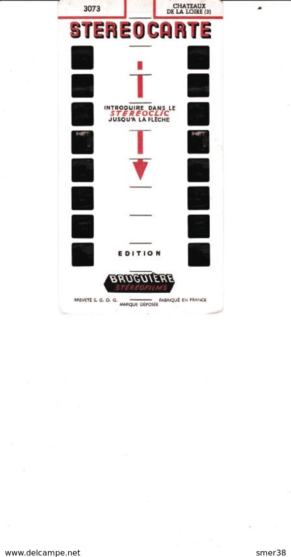 Stereocarte BRUGUIERE N° 3073 - Chateaux De La Loire (serie 3) - Stereoscopes - Side-by-side Viewers