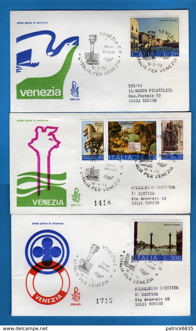 (Riz) - Fdc. VENETIA.1973 - SALVIAMO VENEZIA.  Viaggiata Per TORINO  Vedi Descrizione. - FDC