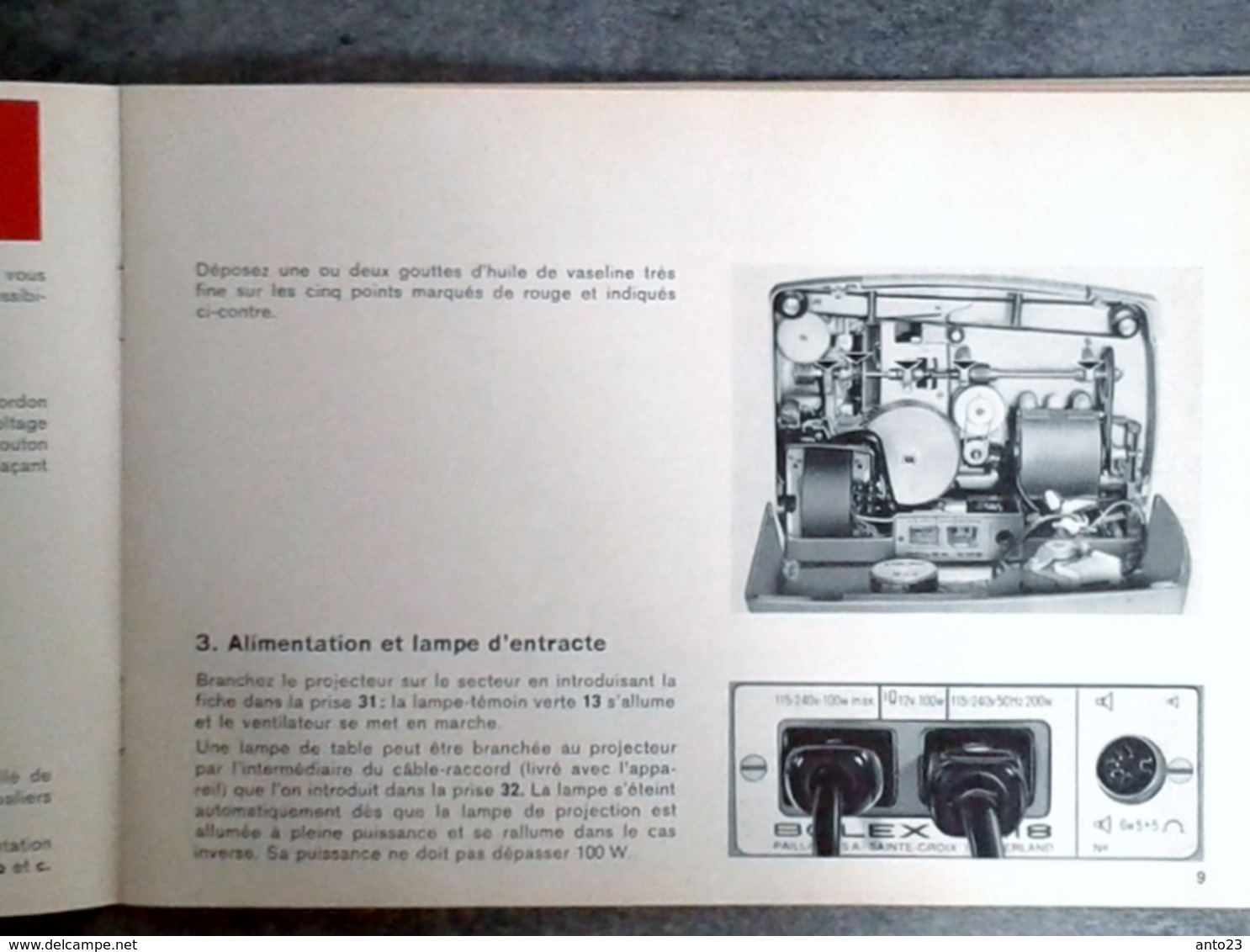 MODE D EMPLOI DE LA CAMERA BOLEX SM8 PROJECTEUR SONORE