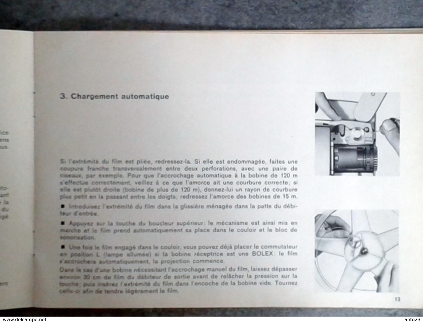 MODE D EMPLOI DE LA CAMERA BOLEX SM8 PROJECTEUR SONORE