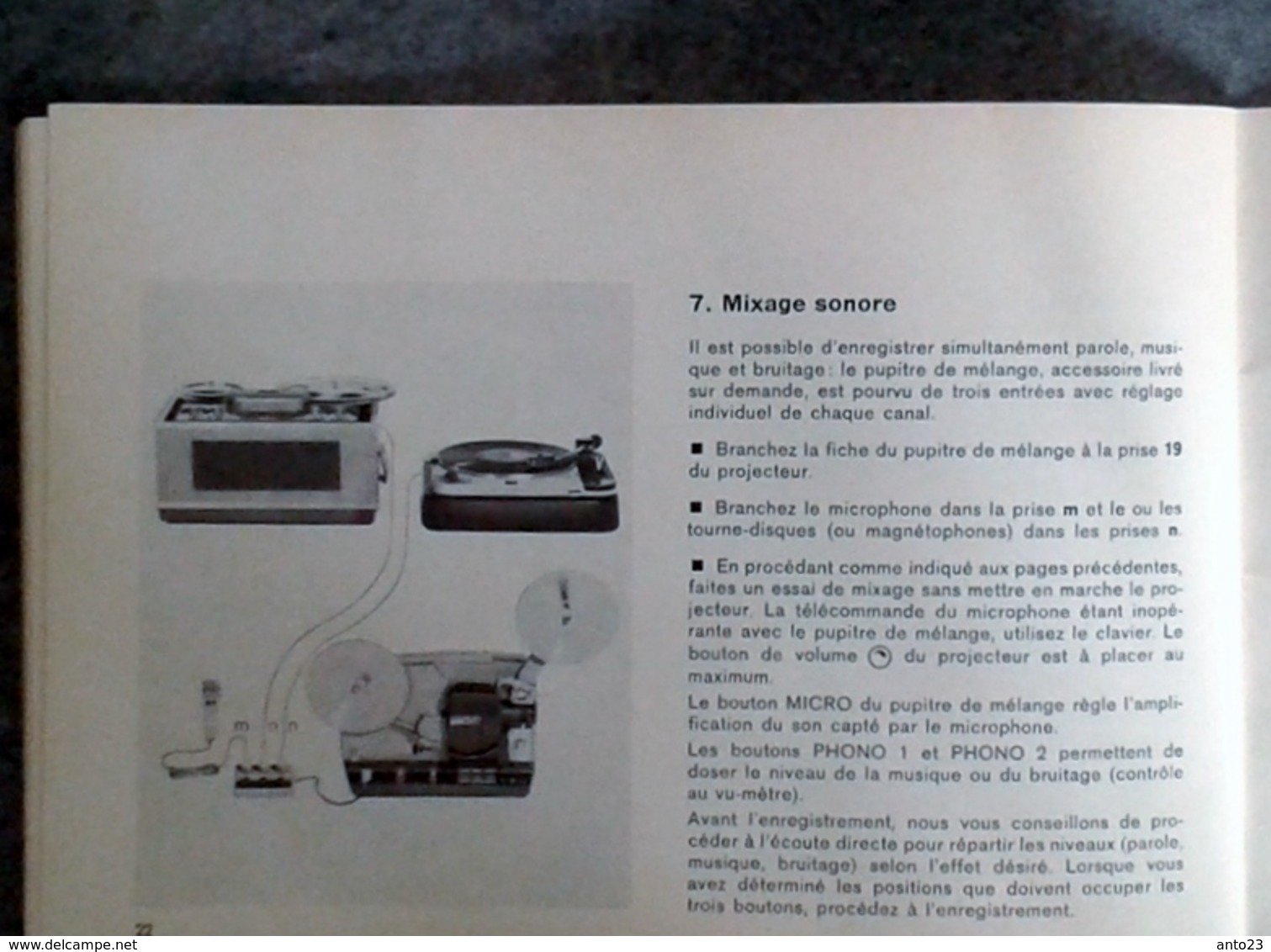 MODE D EMPLOI DE LA CAMERA BOLEX SM8 PROJECTEUR SONORE