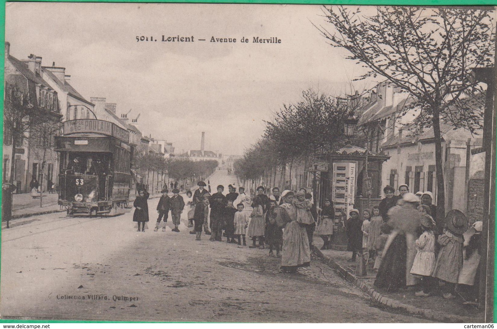 56 - Lorient - Avenue De Merville (tramway) - Editeur: Villard N°5011 - Lorient