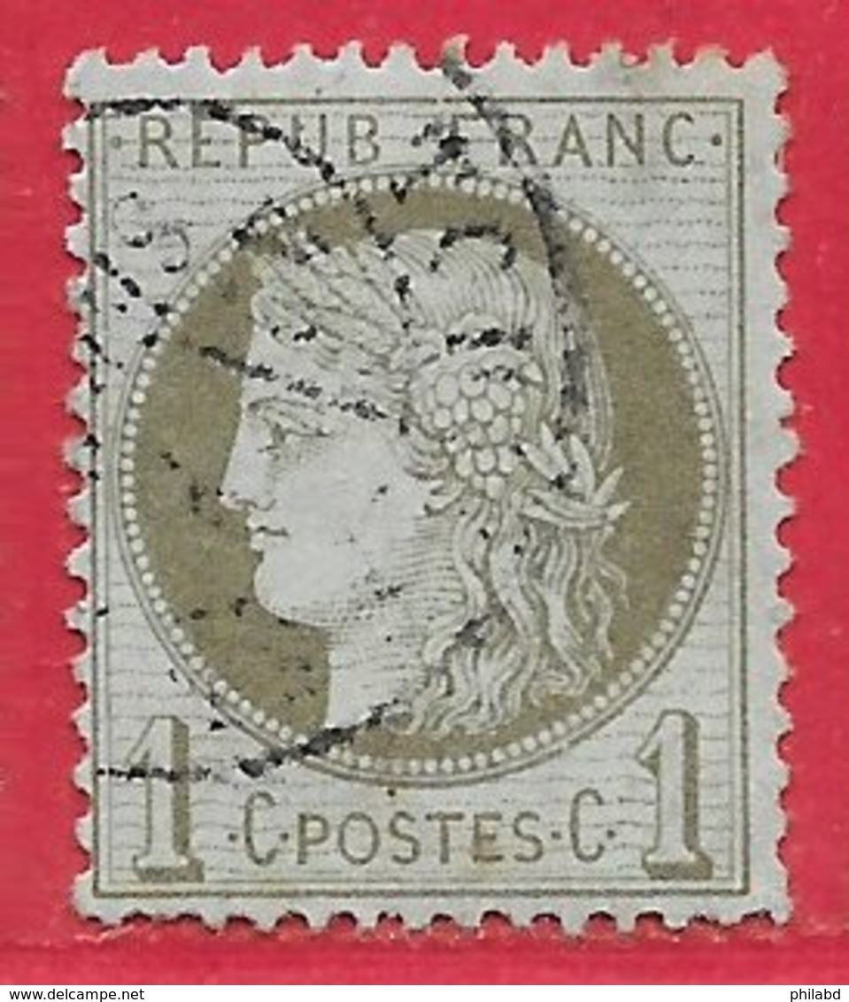 France N°50 Cérès 1c Vert-olive 1872 O - 1871-1875 Ceres