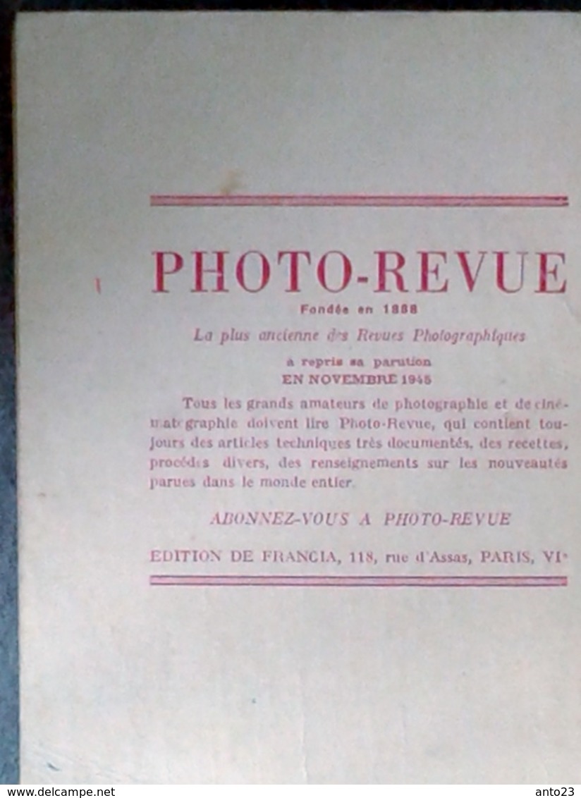 THÉORIE PRATIQUE DE L AGRANDISSEMENT PAR SCHWEITZER ANCIEN INGÉNIEURE DU GÉNIE MARITIME PHOTOGRAPHIE  PHOTO REVUE - Matériel & Accessoires