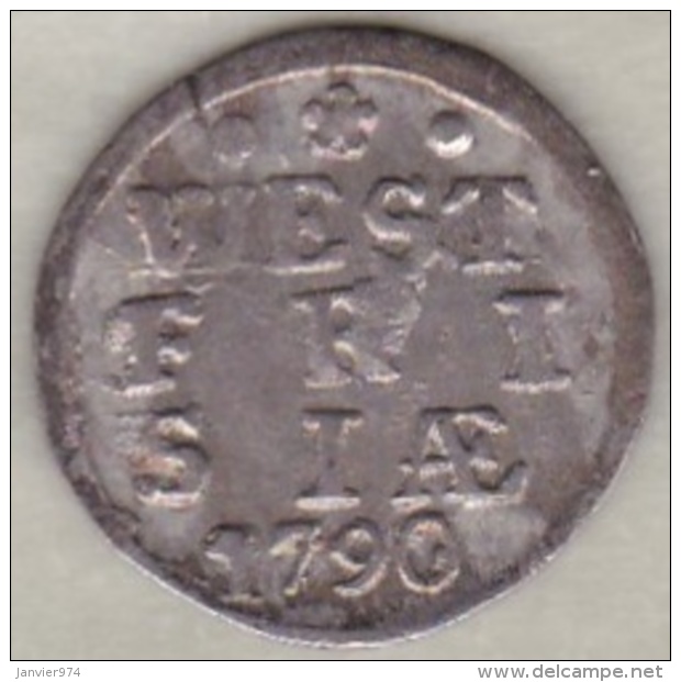 Netherlands  WEST FRIESLAND. 2 STUIVERS 1790 .Argent . KM#  106.2 - …-1795 : Vereinigte Provinzen