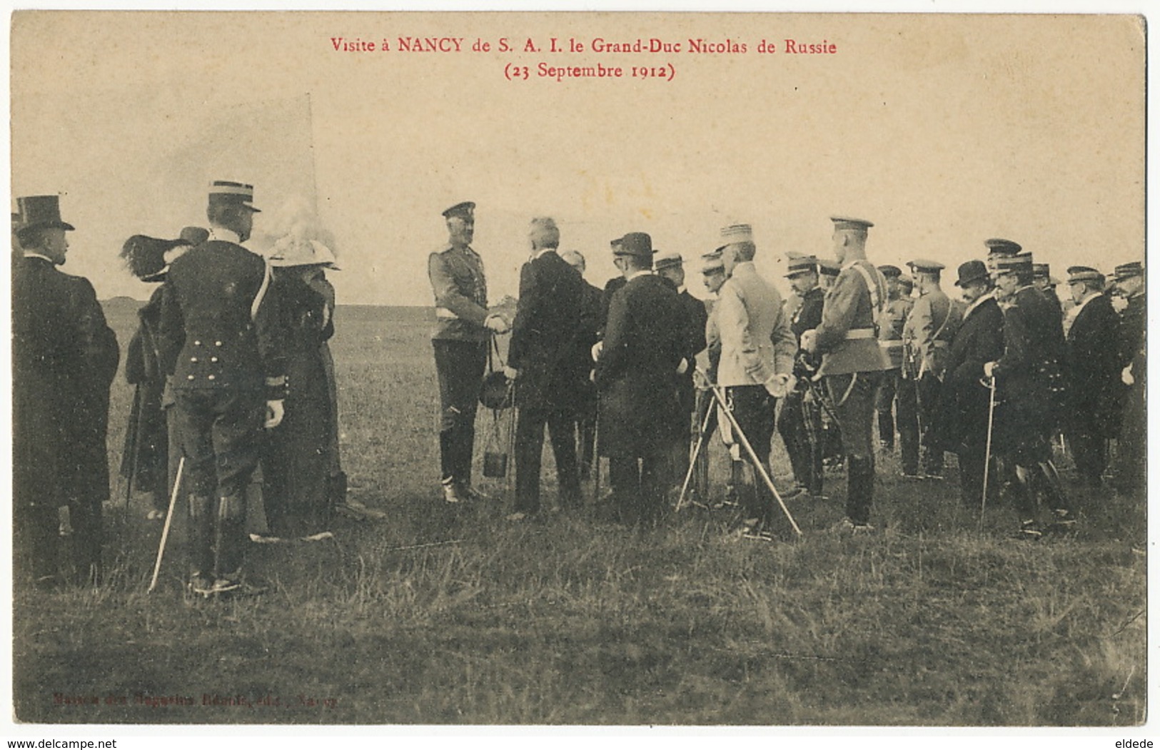 Visite à Nancy France Grand Duc Nicolas De Russie 1912 - Russia