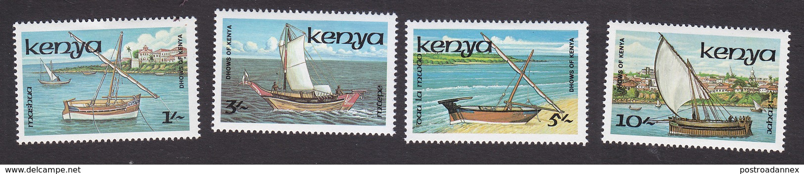 Kenya, Scott #384-387, Mint Hinged, Ships, Issued 1986 - Kenya (1963-...)