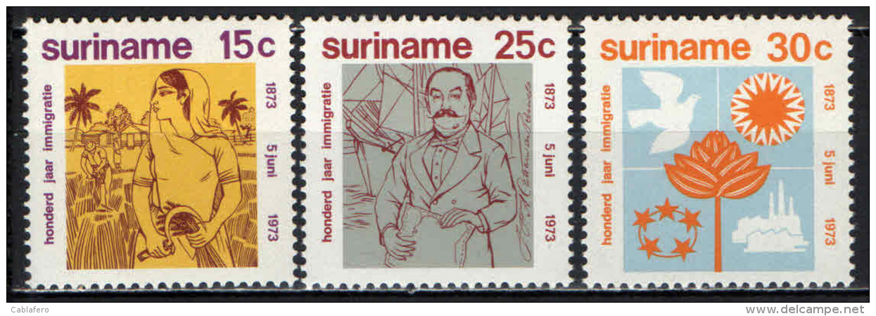 SURINAME - 1973 - 1st Immigrants From India, Cent. - MNH - Surinam