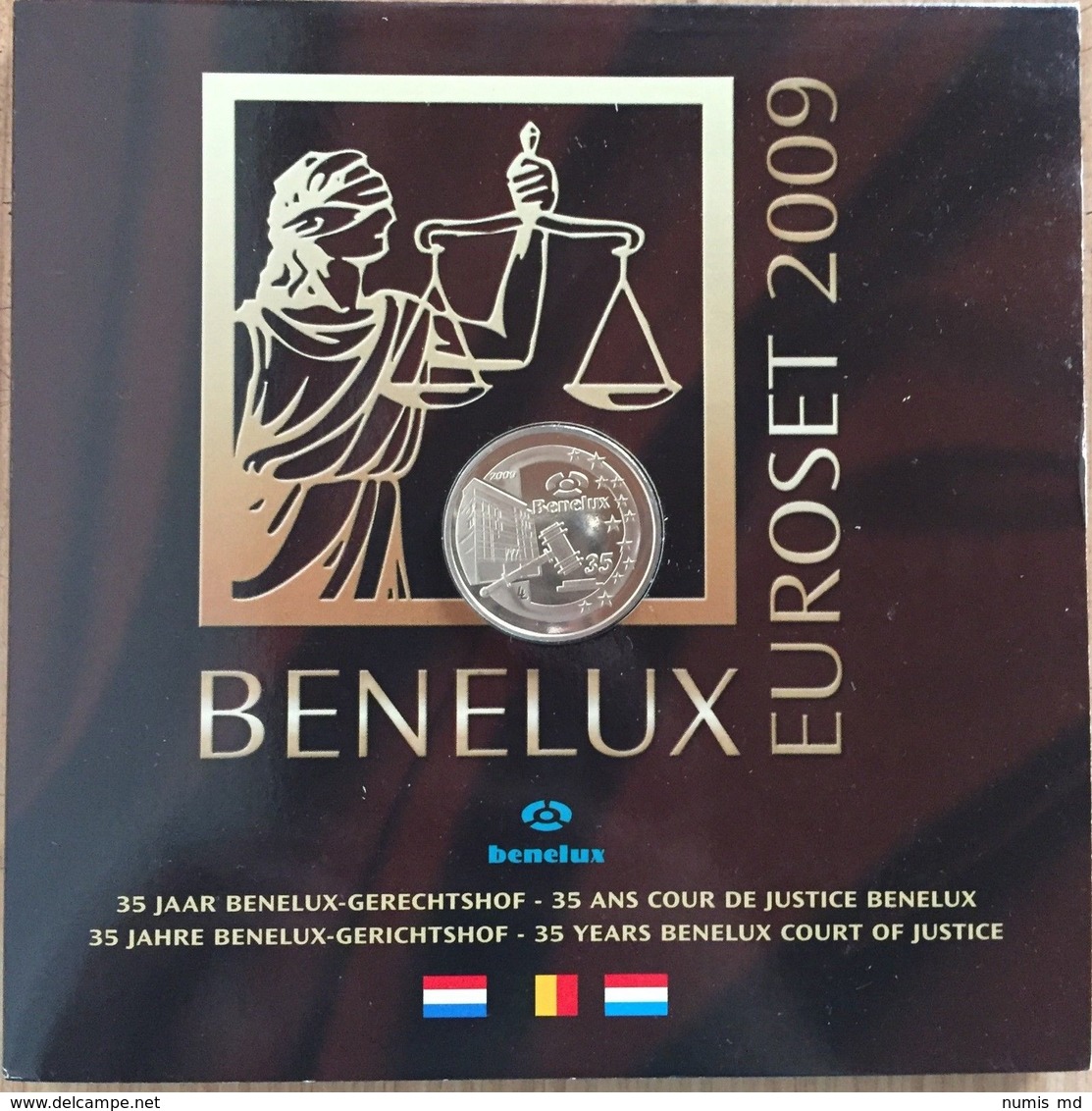 M/MS55 EUROSET BENELUX 2009 : 24 Pièces + 1 Médaille (Valeur Morin 2018: 65 Euro) - Belgique