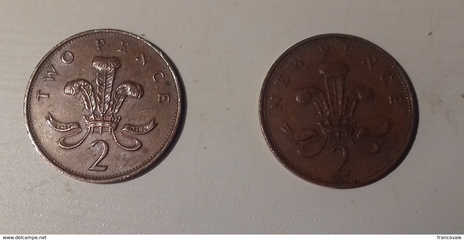 Gran Bretagna 1971 E 1987 2 Pence - 2 Pence & 2 New Pence
