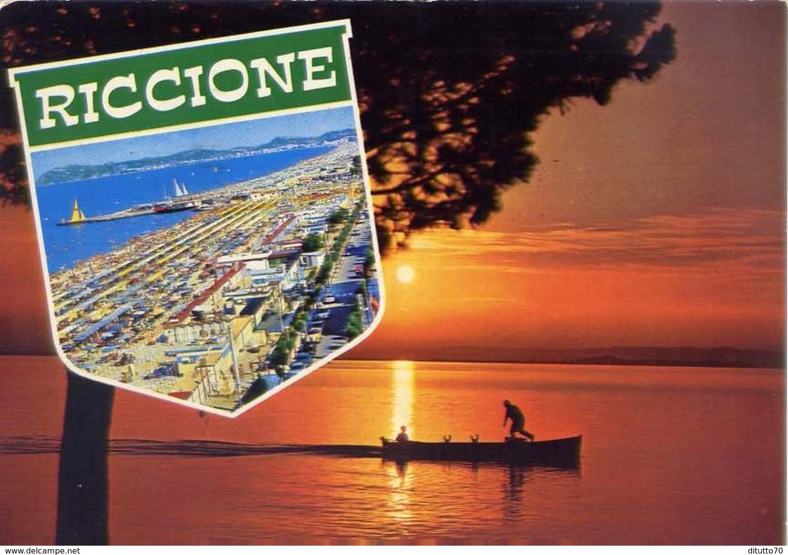 Riccione - Tramonto - 95 - Formato Grande Viaggiata – E 5 - Rimini