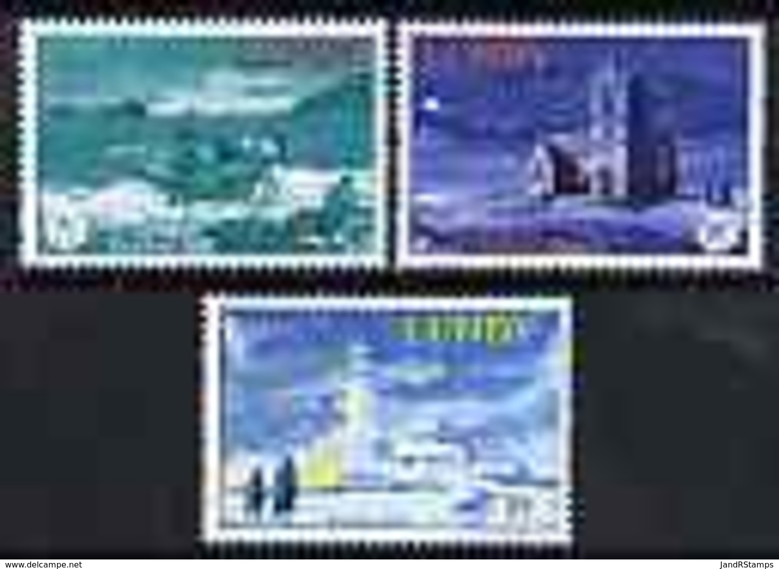 51257 Lundy 1976 (LIGHTHOUSES) Christmas Perf Set Of 3 Unmounted Mint Rosen LU203-205 - Local Issues