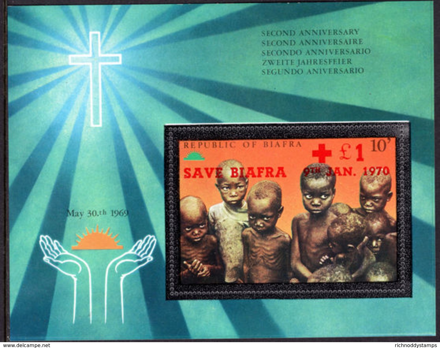 Biafra 1970 Save Biafra Souvenir Sheet Unmounted Mint. - Nigeria (1961-...)