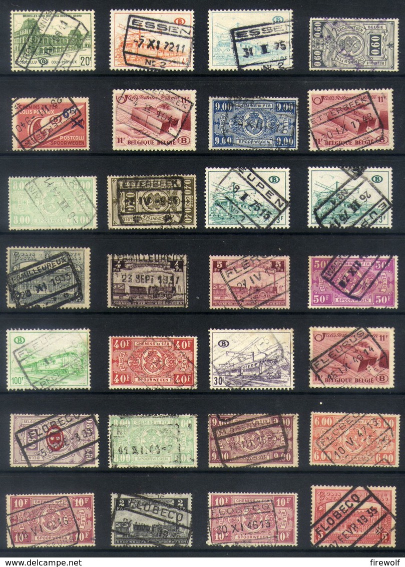 Y48 - Belgium - Railway Parcel Stamps - Used Lot - Andere & Zonder Classificatie