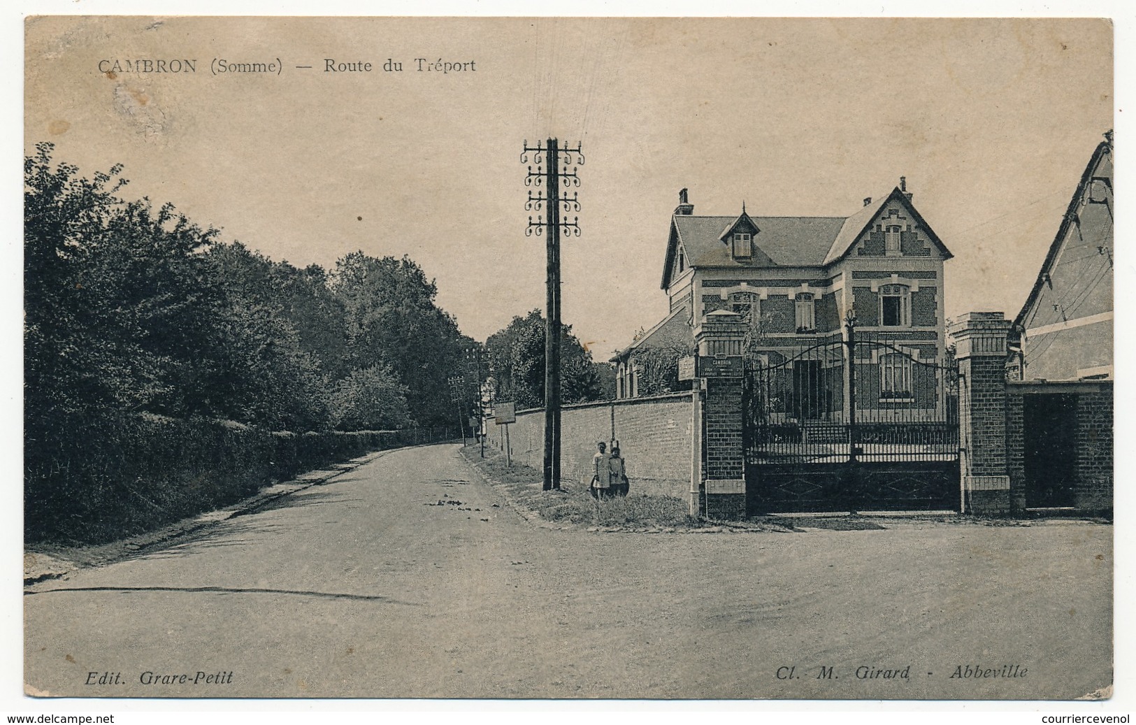 CPA - CAMBRON (Somme) - Route Du Tréport - Other & Unclassified