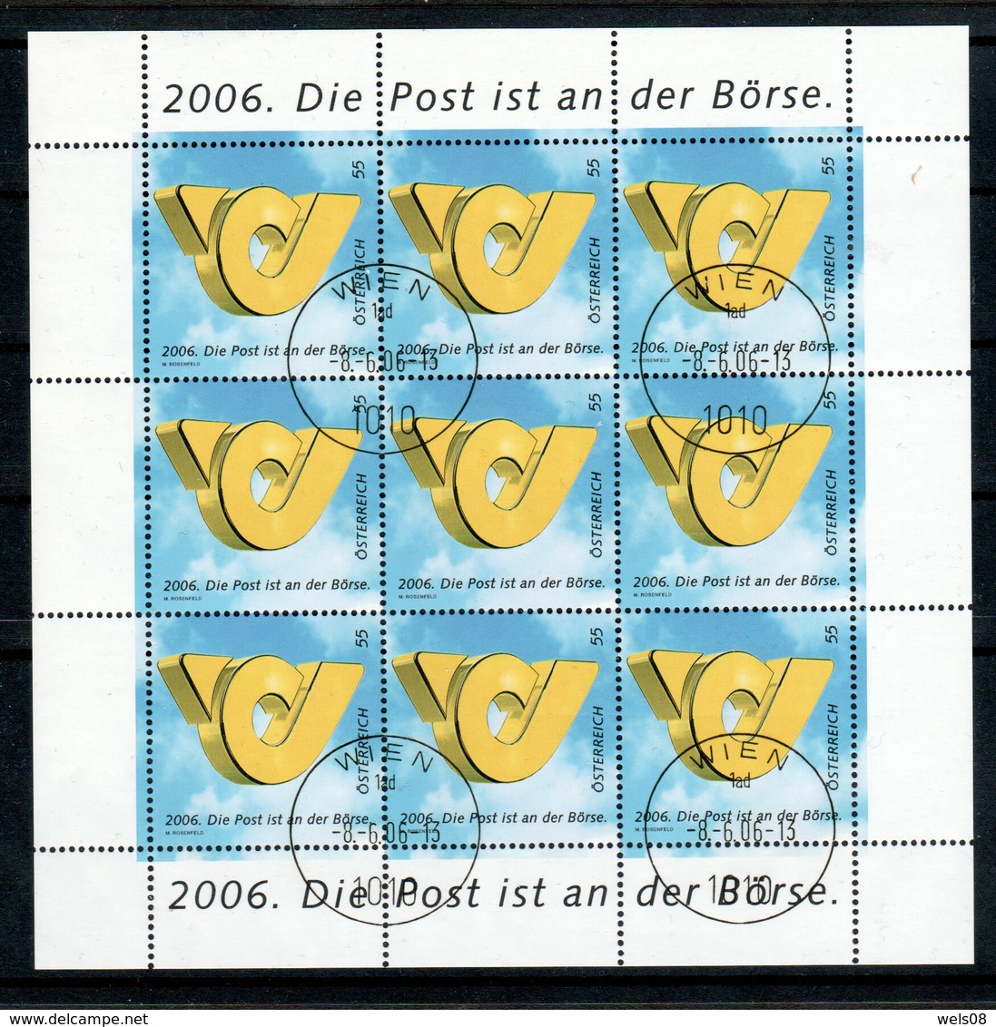 Österreich 2006: Block  "Post An Der Börse" Gestempelt (siehe Scan/Foto) - Blocks & Sheetlets & Panes