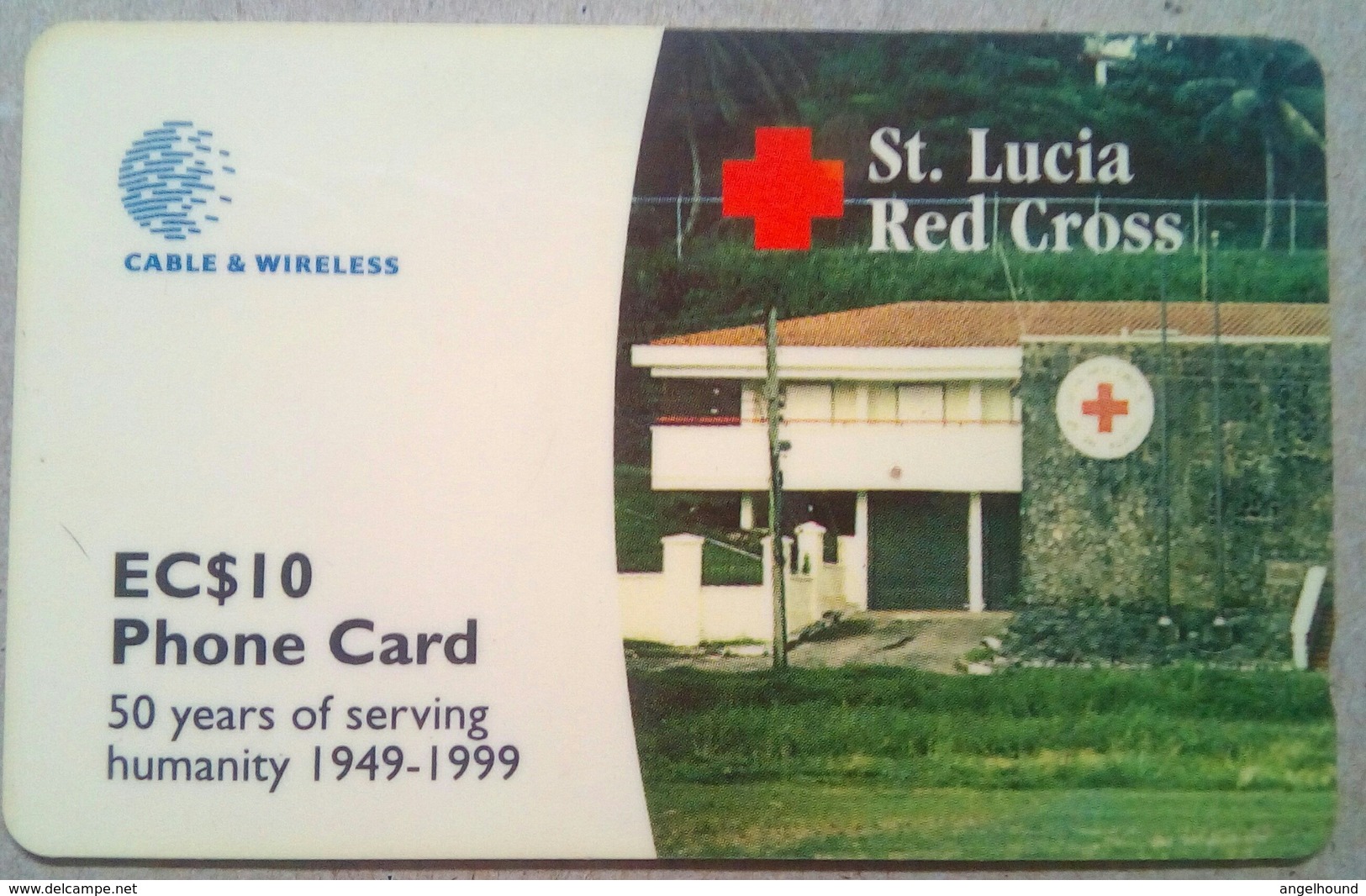 Saint Lucia Cable And Wireless 288CSLA  EC$10 " St. Lucia Red Cross " - Santa Lucía