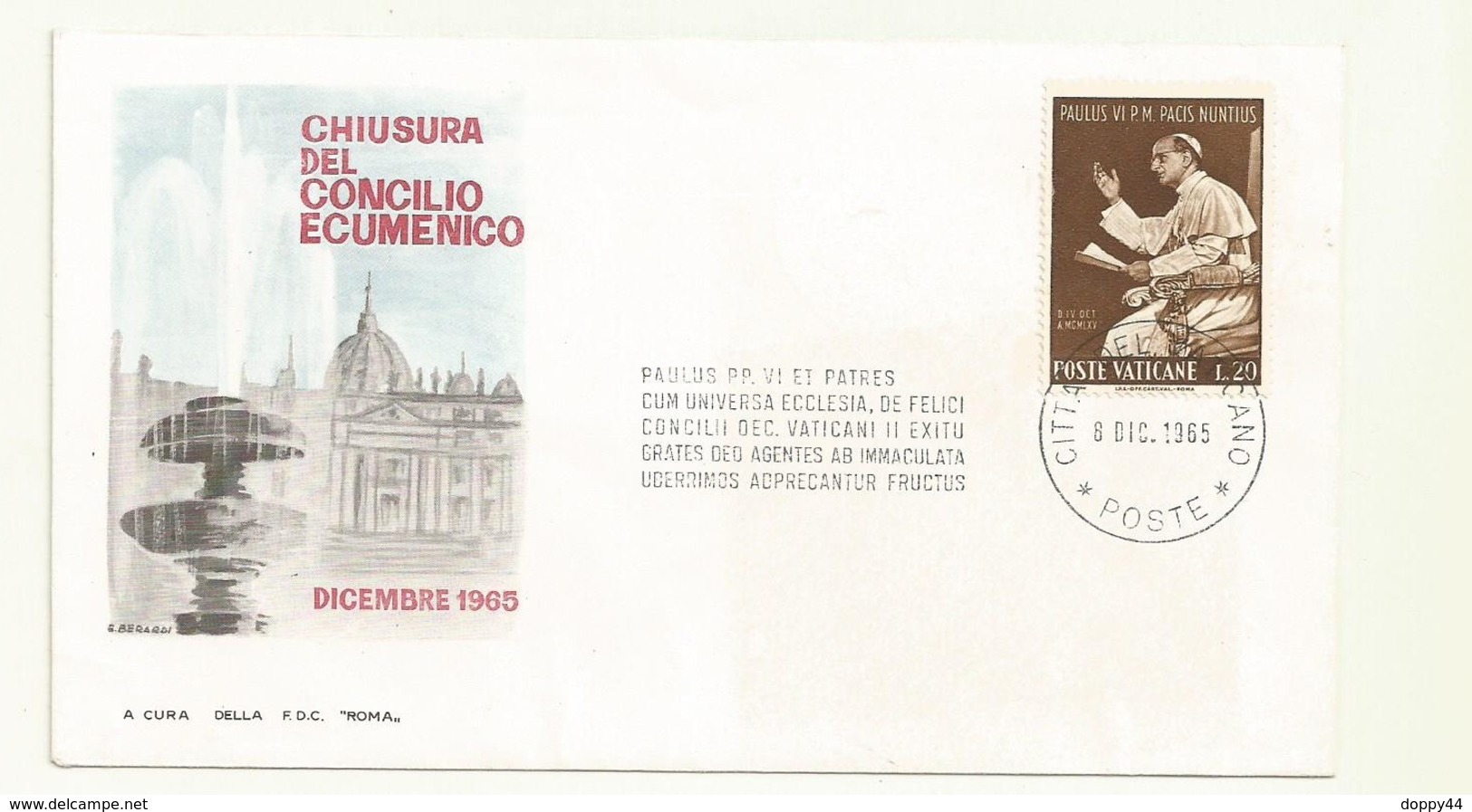 VATICAN  CONCIL VATICAN II   08/12/1965 - FDC