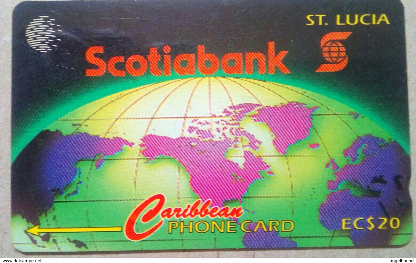 Saint Lucia Cable And Wireless 16CSLA  EC$20 " Scotiabank " - Sainte Lucie