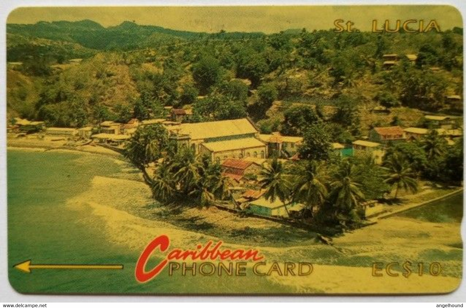 Saint Lucia Cable And Wireless 3CSLA  EC$10  " Coastline (without  Logo) " - Sainte Lucie