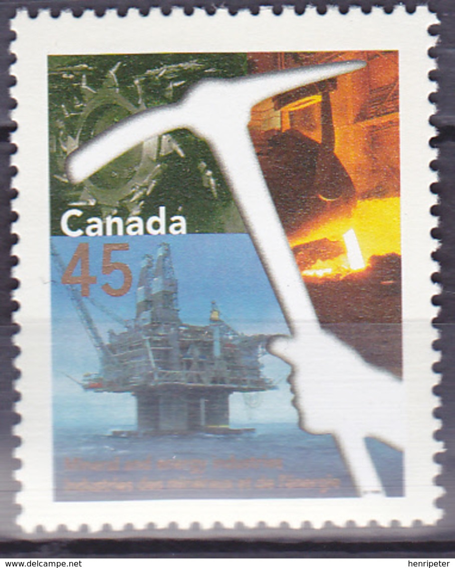 Timbre-poste Gommé Neuf**- Mineral And Energy Industries - N° 1567 (Yvert) - Canada 1998 - Neufs