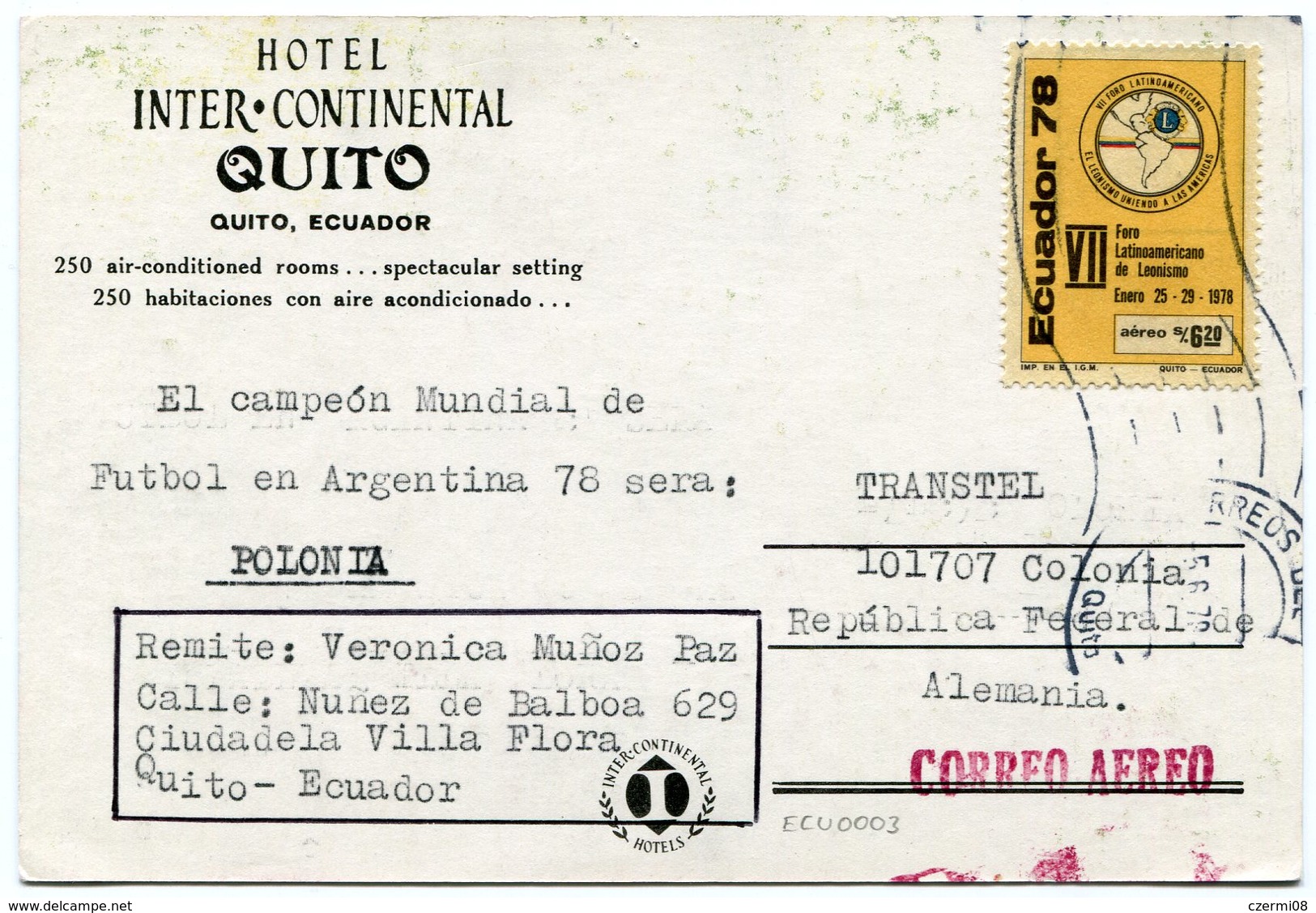 Ecuador - Postcard - Carte Postale - Equateur