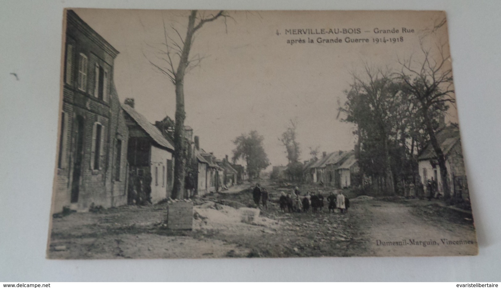 MERVILLE AUX BOIS :grande Rue Aprés La Guerre 1914-1918  ,n°4 - Autres & Non Classés