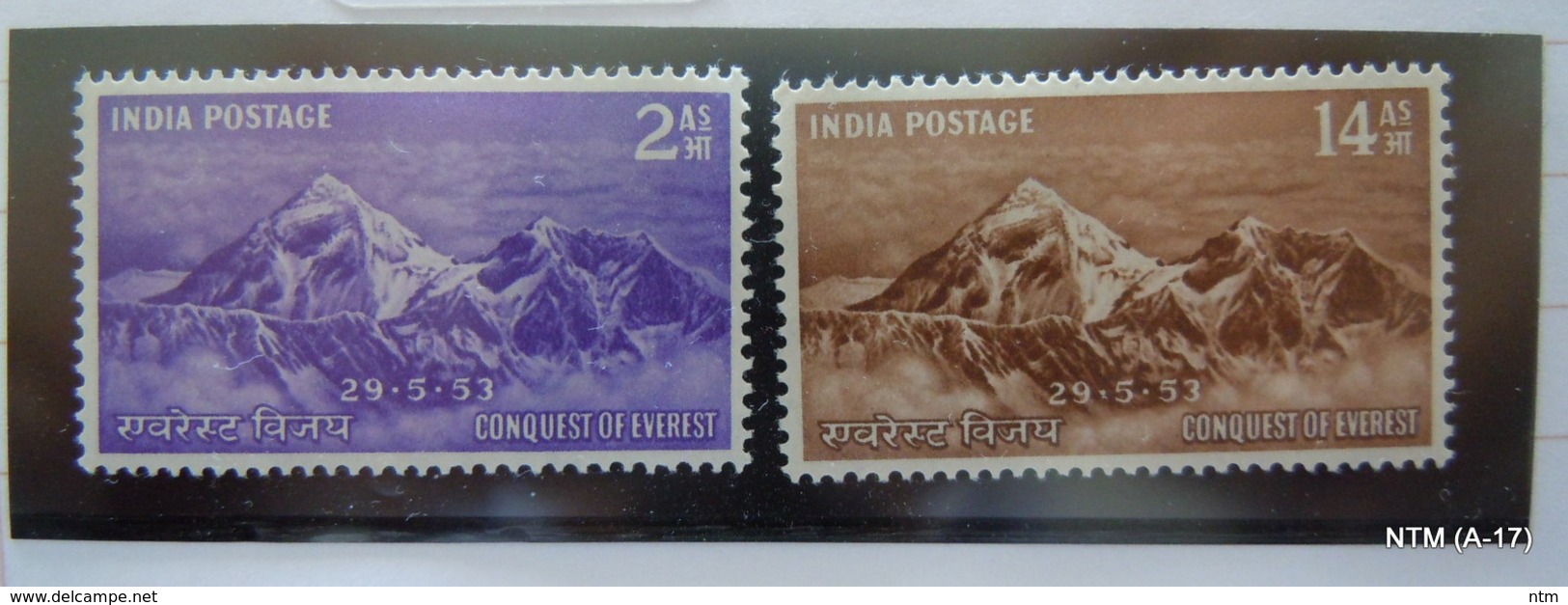 India	1953. Set Of 2 Stamps: Centenary Of Indian Telegraphs. (Watermark: Multi Stars). MH SG 344-45 - Unused Stamps