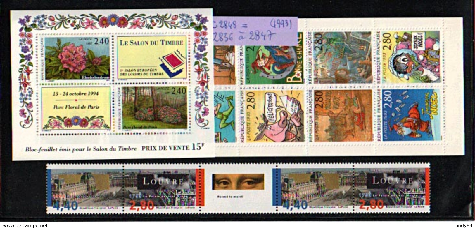 France - 1993 Année Complète YT N° 2785 à 2853 (66 Timbres Neufs **) - 1990-1999