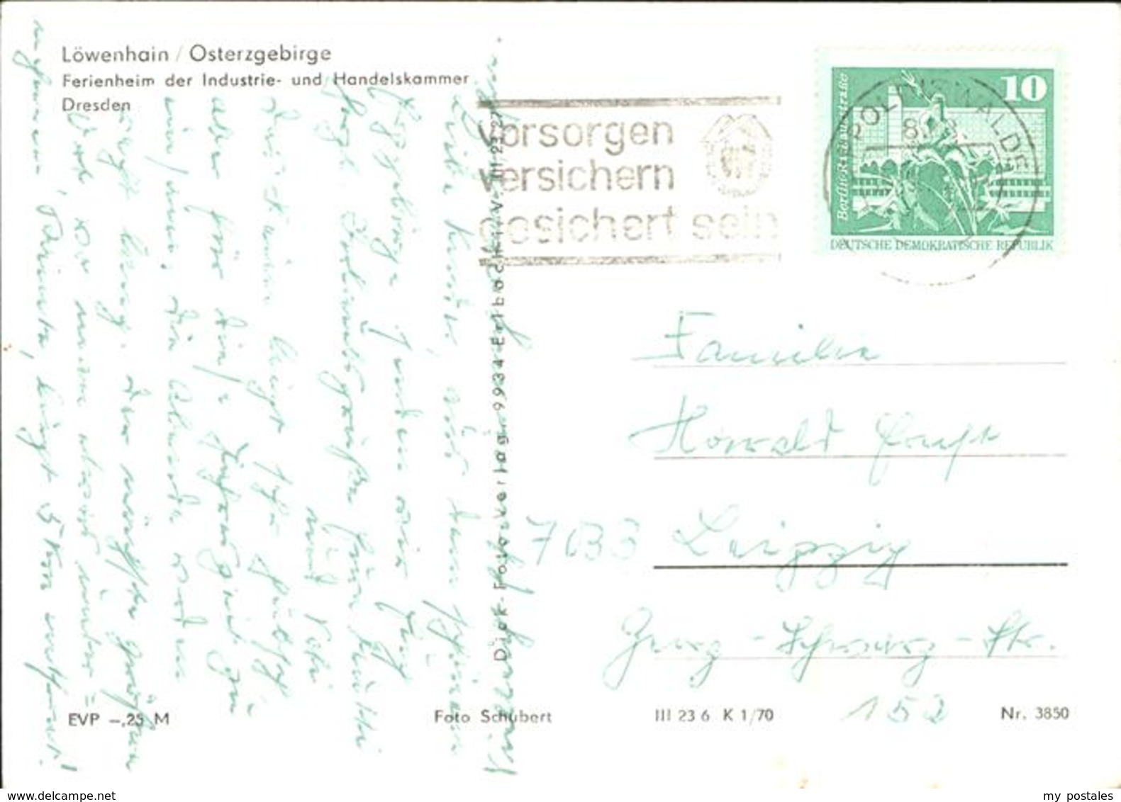 41235601 Loewenhain Sachsen Osterzgebirge, Ferienheim Industrie- Handeslkammer D - Geising