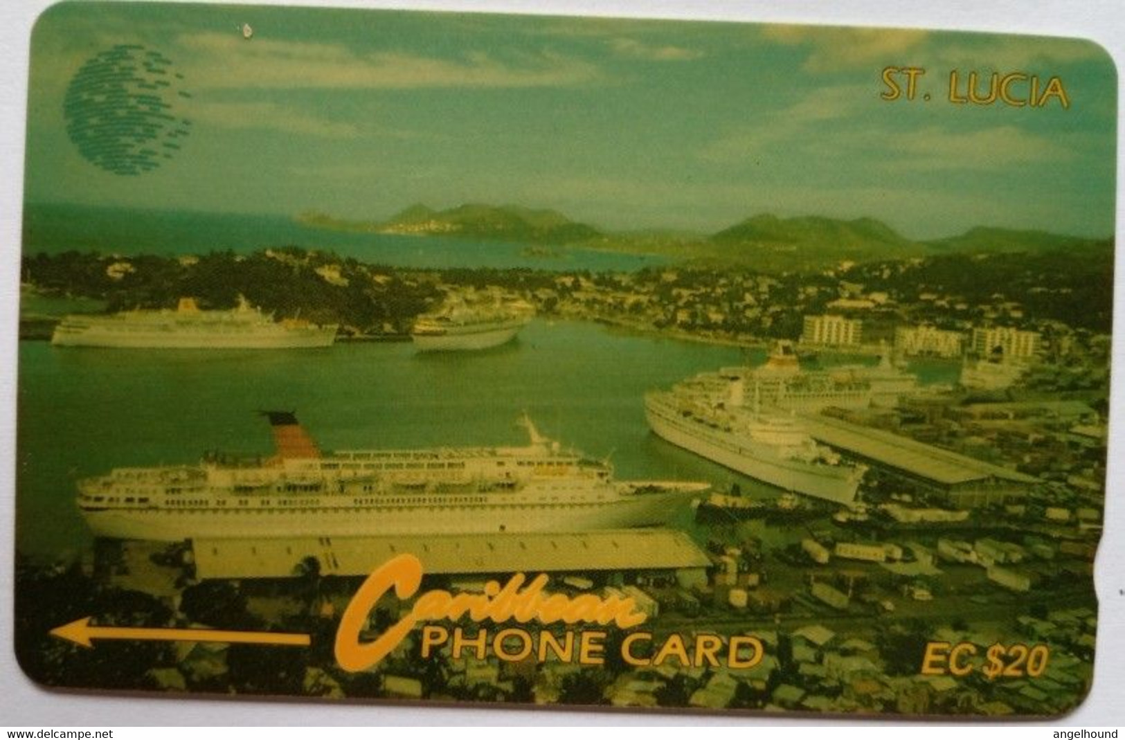 Saint Lucia Cable And Wireless 14CSLB  EC20 " Cruiseship Harbour With CW Logo " - Santa Lucía