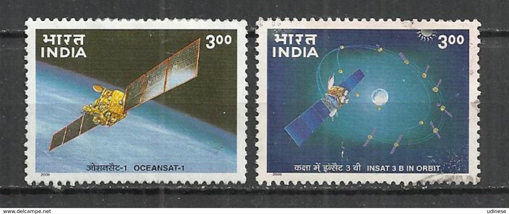 INDIA 2000 - INDIA'S SPACE PROGRAMMA - CPL. SET - USED OBLITERE GESTEMPELT USADO - Asia